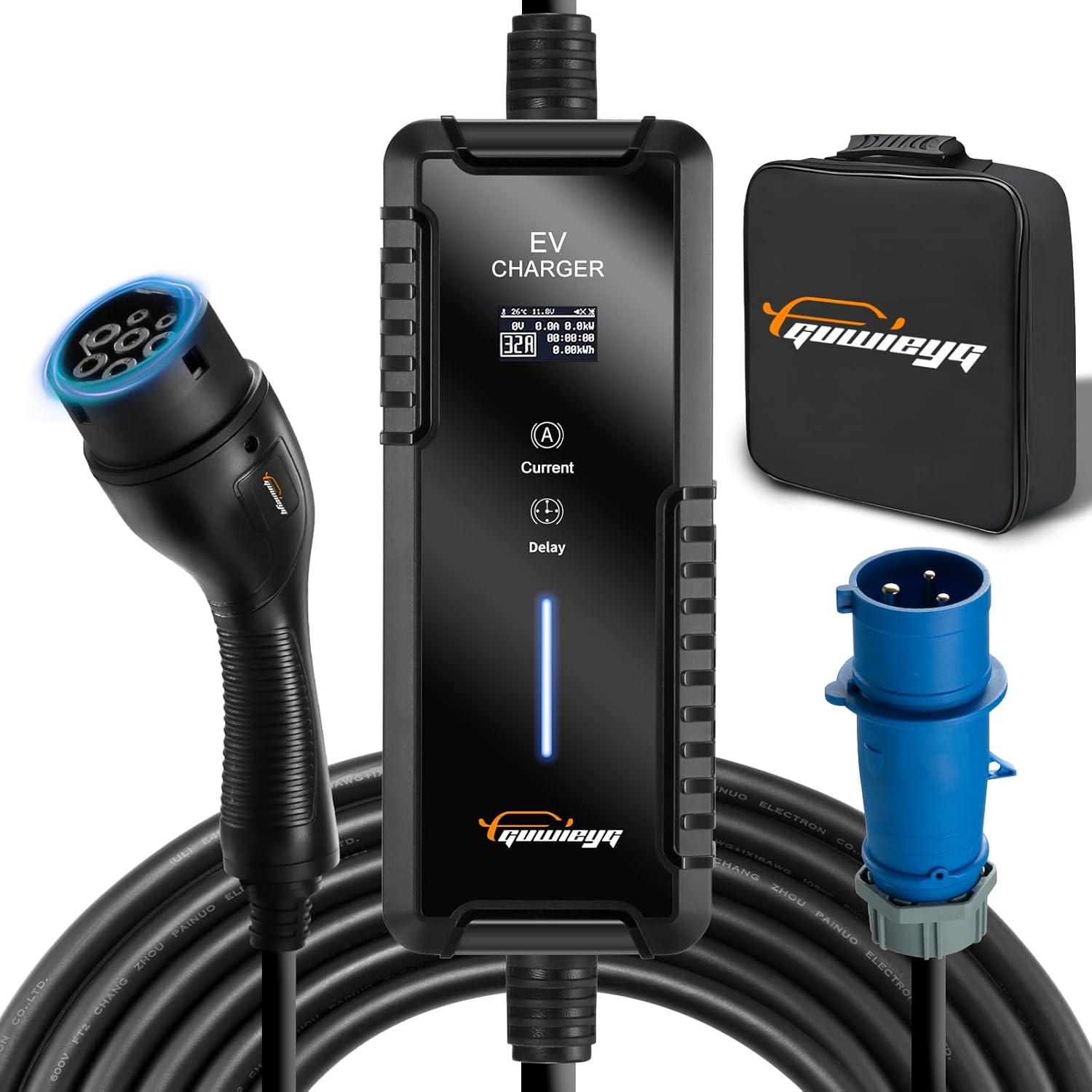 Cargador portátil Tipo 2 NEMA 14-50 - Ampora EV